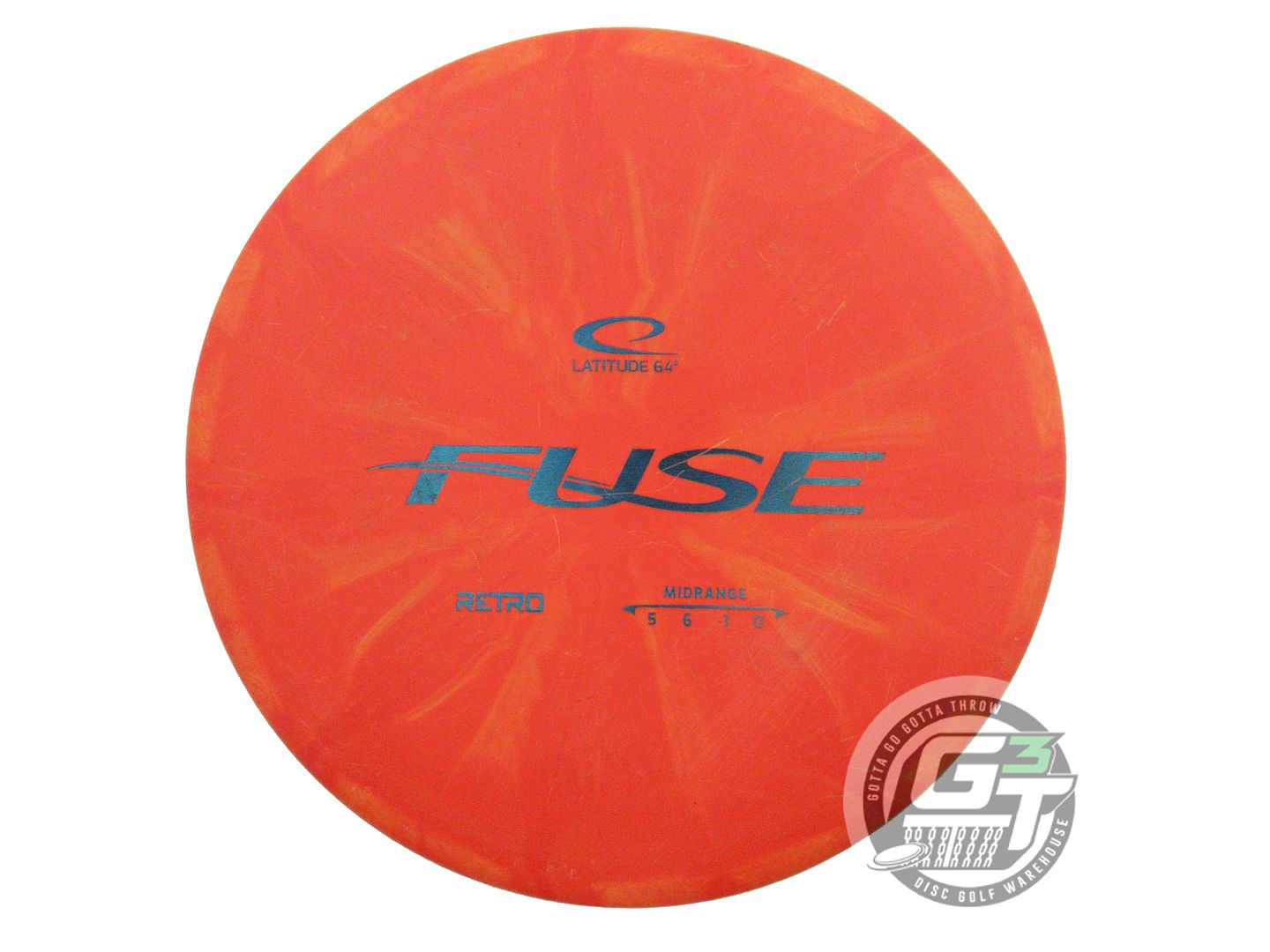 USED Latitude 64 Retro Burst Fuse 177g Orange Blue Foil Midrange Golf Disc