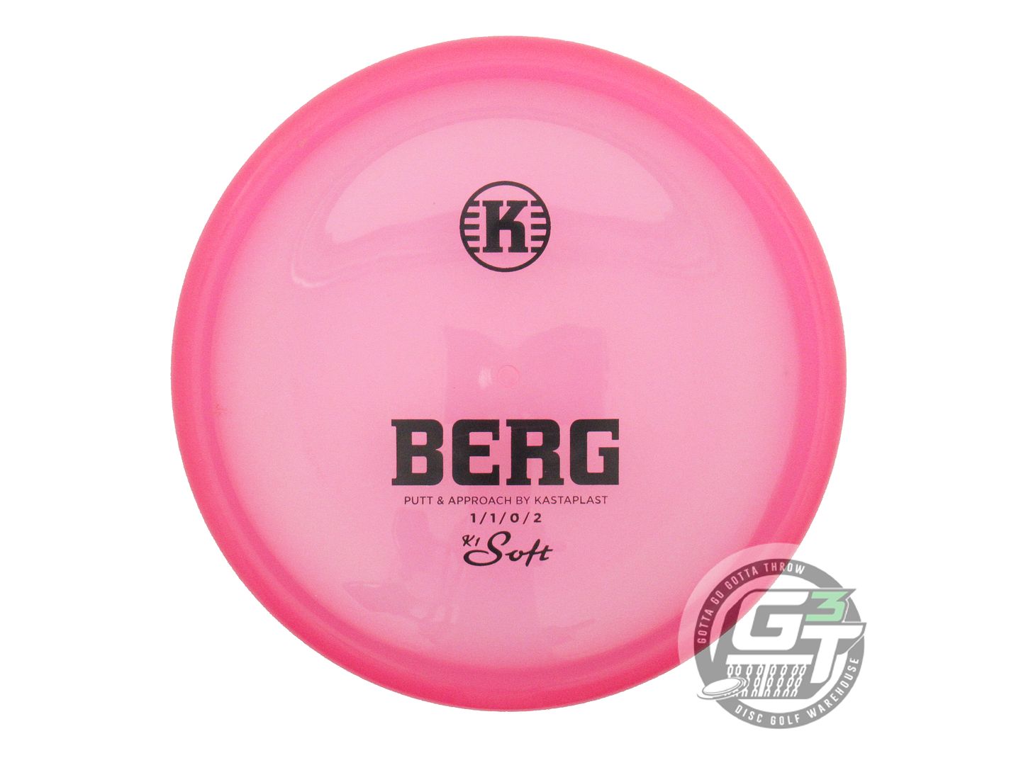 USED Kastaplast K1 Soft Berg 174g Pink Black Stamp Putter Golf Disc