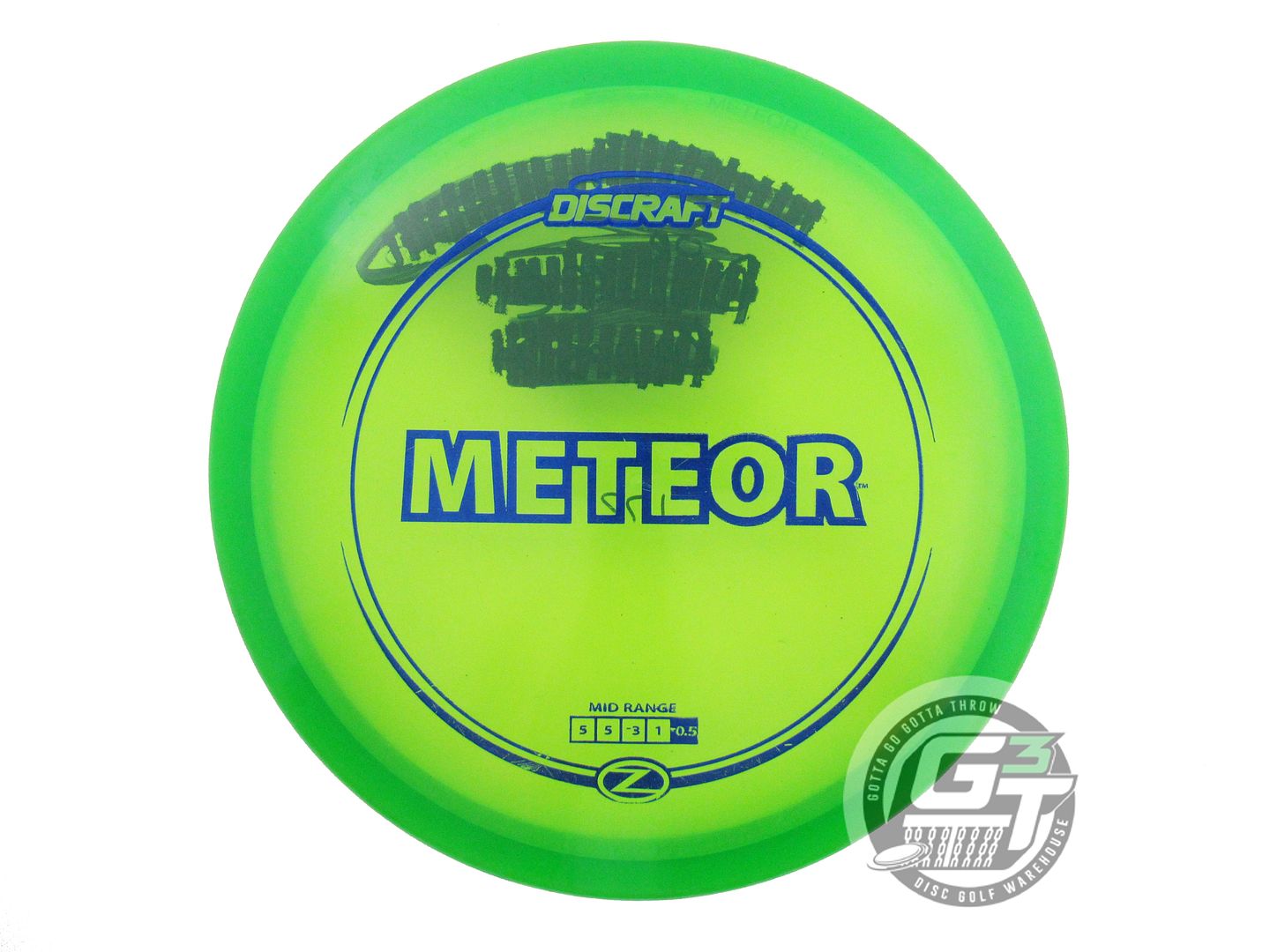 USED Discraft Z Meteor 172g Green Blue Foil Midrange Golf Disc