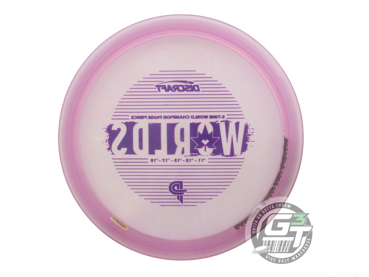 USED Discraft [PDGA WORLDS] CryZtal Passion 173g Pink Purple Stamp Driver Disc