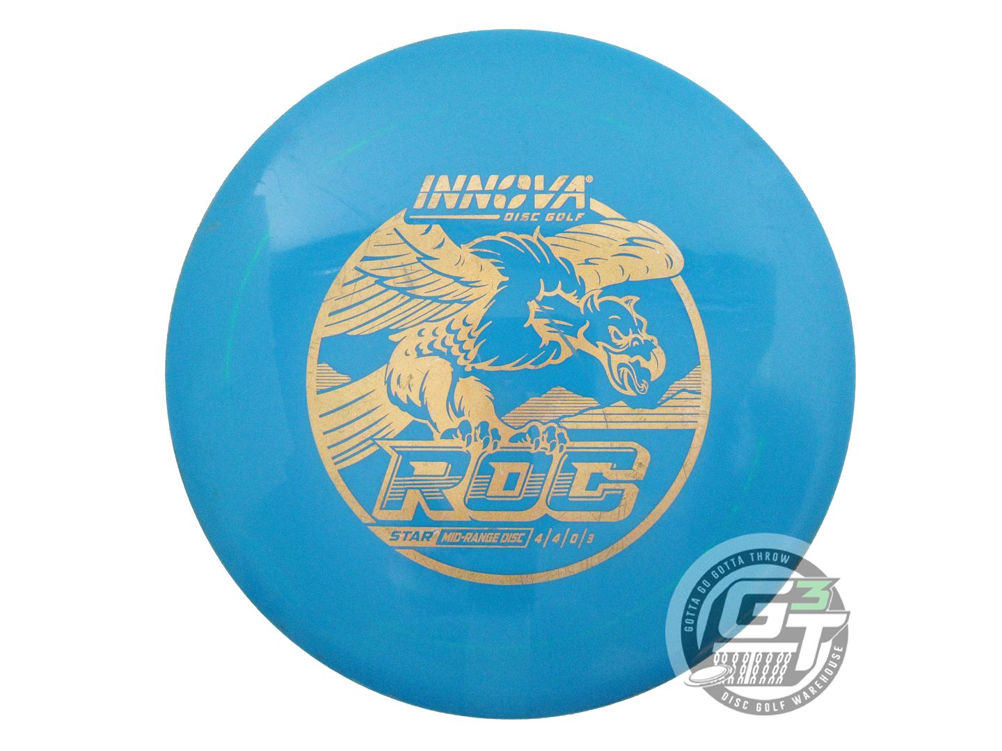 USED Innova Star Roc 174g Blue Gold Glitter Foil Midrange Golf Disc
