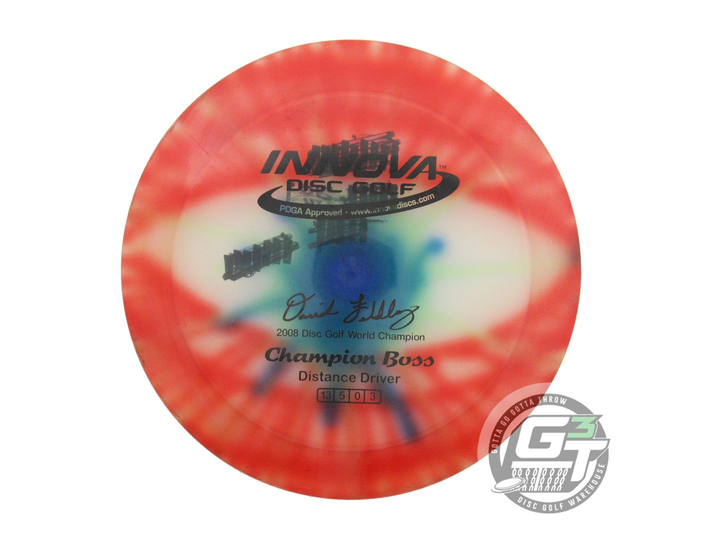 USED Innova I-DYE Champion Boss 174g Red Eye Burst Distance Driver Golf Disc