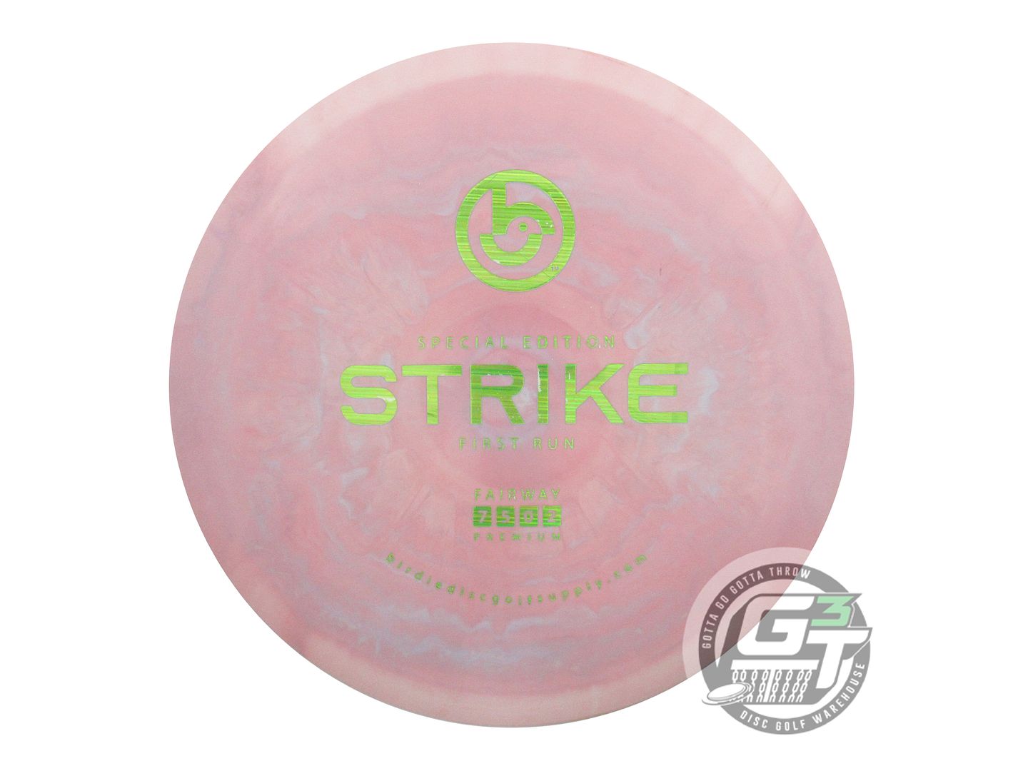 USED Birdie Disc Golf Supply FIRST RUN SE Swirly Strike 168g Pink Driver Disc
