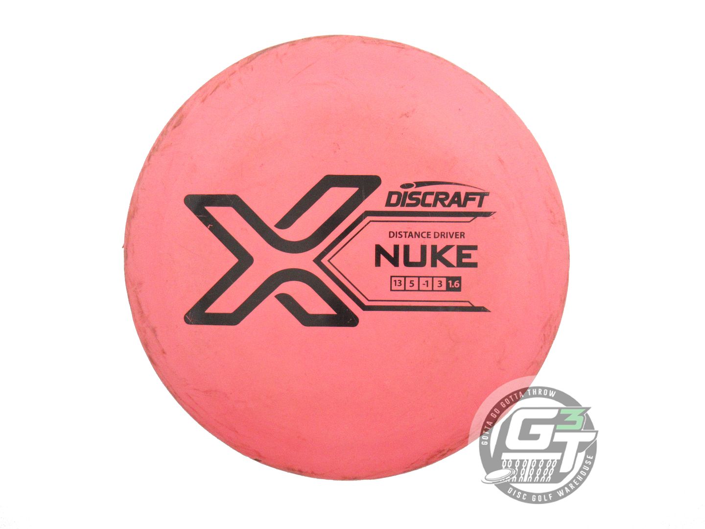 USED Discraft X Nuke 164g Pink Black Stamp Distance Driver Golf Disc