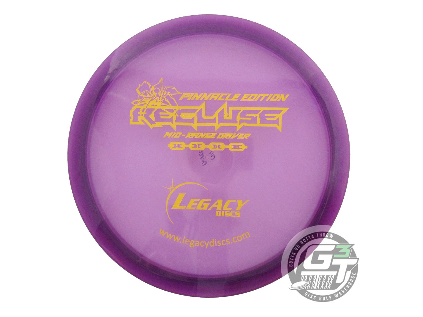 USED Legacy Discs Pinnacle Recluse 174g Purple Marigold Stamp Midrange Golf Disc