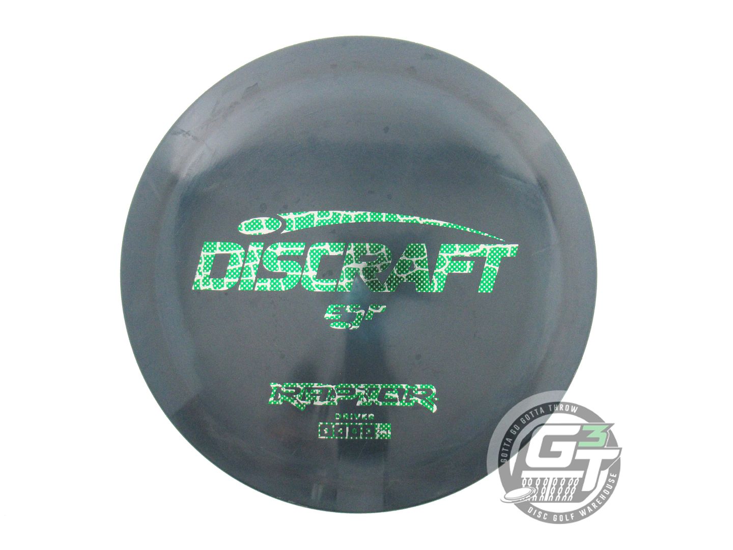 USED Discraft ESP Raptor 173g Black-Blue Reptile Foil Distance Driver Golf Disc