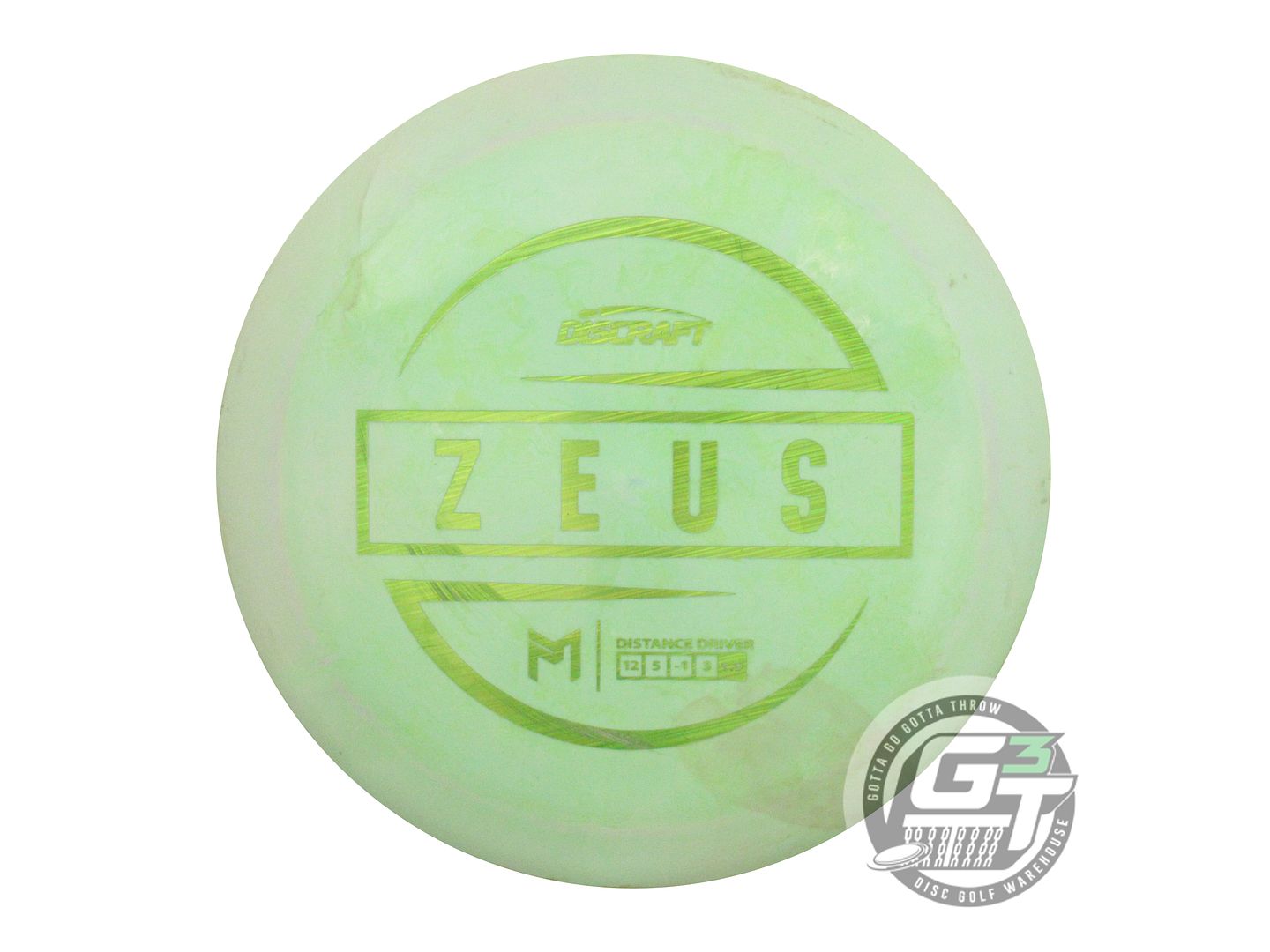 USED Discraft [McBETH] ESP Zeus 176g Lime Lime Laser Foil Driver Golf Disc