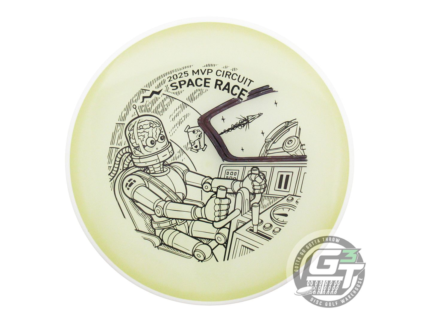 USED MVP Disc Sports [SPACE RACE] Eclipse Proton Atom 174g Glow Putter Golf Disc