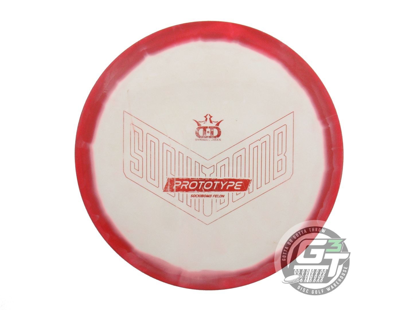 USED Dynamic Discs PROTO Supreme Orbit Felon 175g Red-White Driver Golf Disc