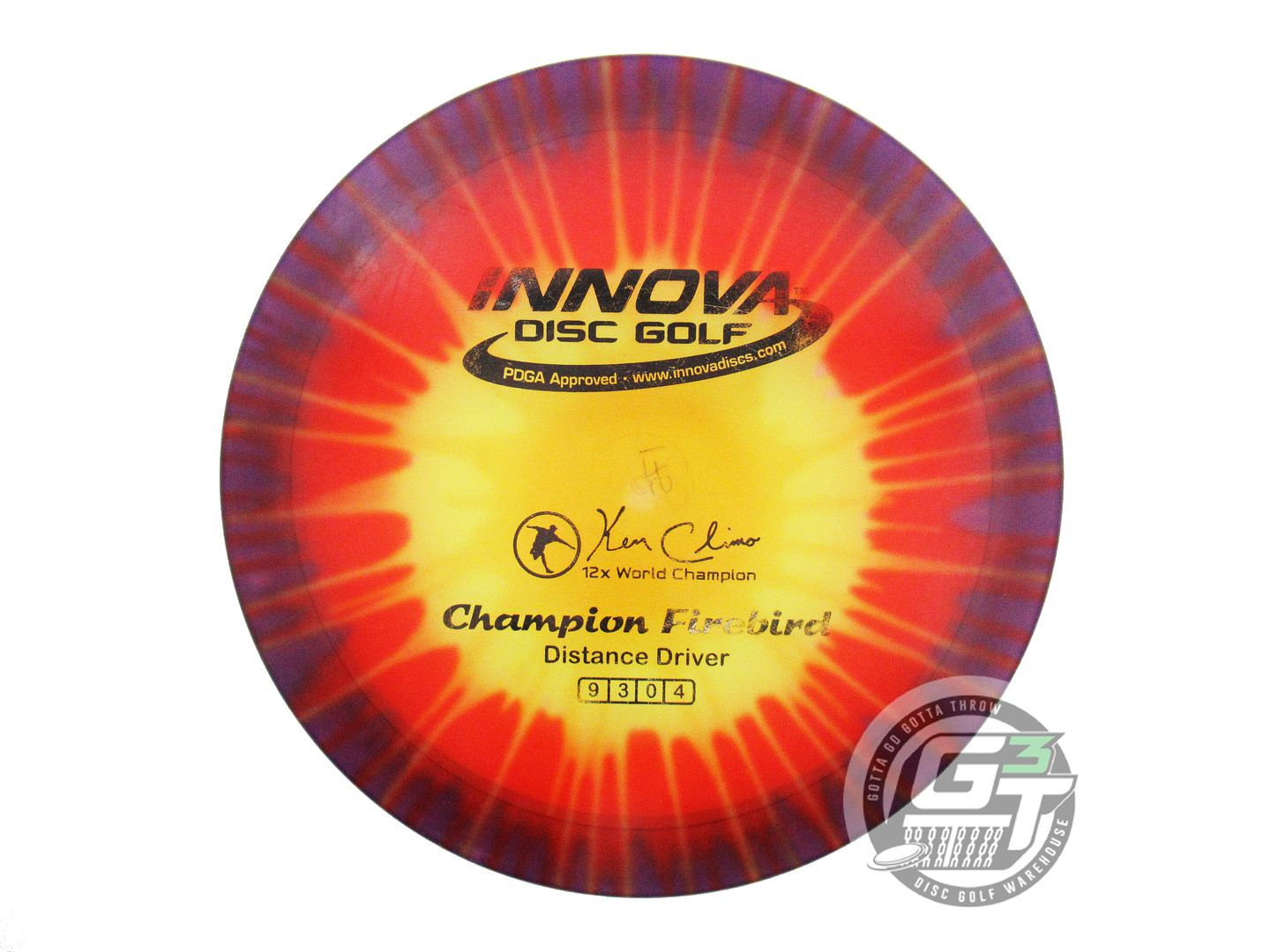 USED Innova I-DYE Champion Firebird 175g Purple Burst Distance Driver Golf Disc