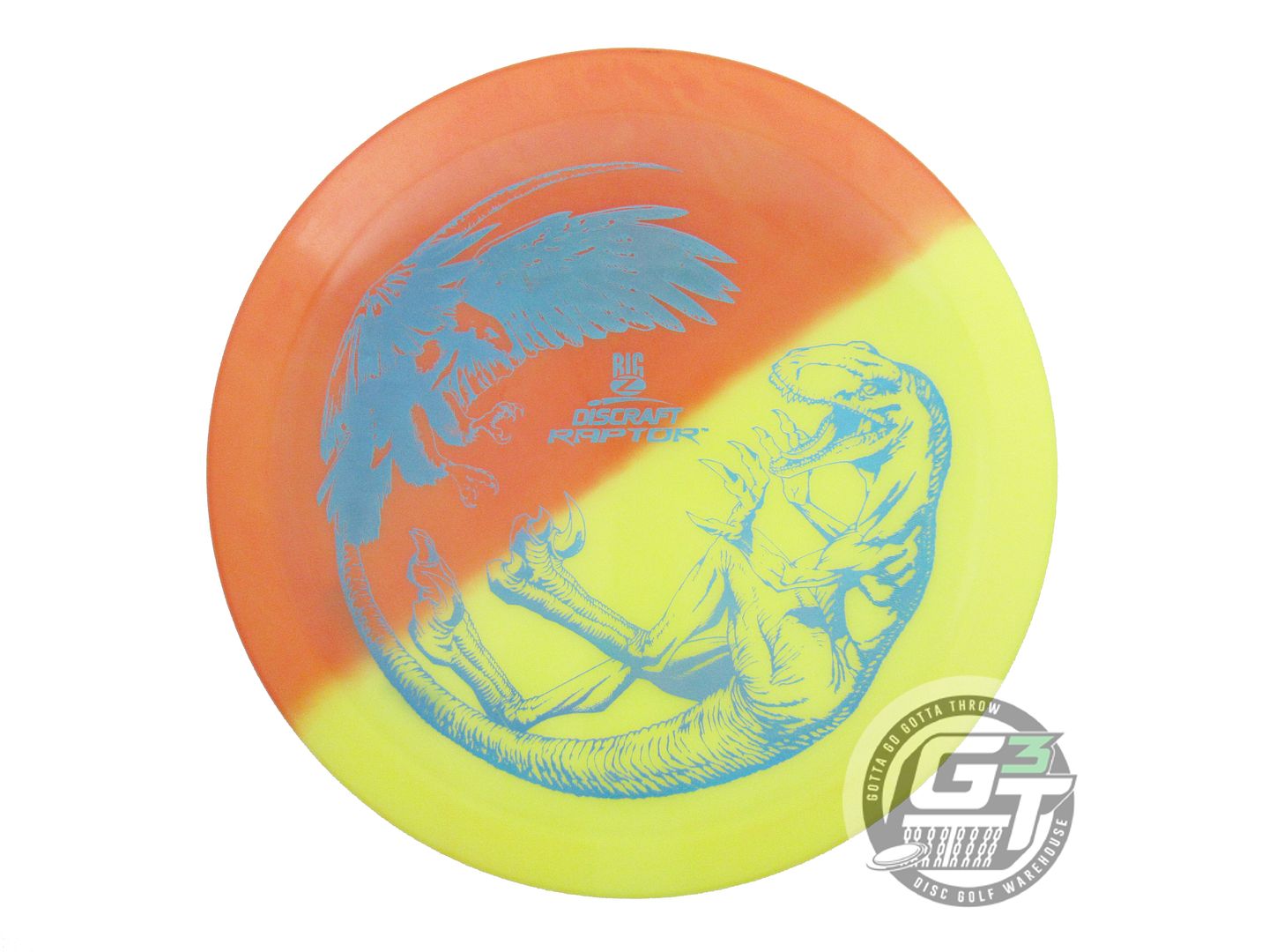 USED Discraft Big Z Raptor 172g Yellow HOME DYED Distance Driver Golf Disc