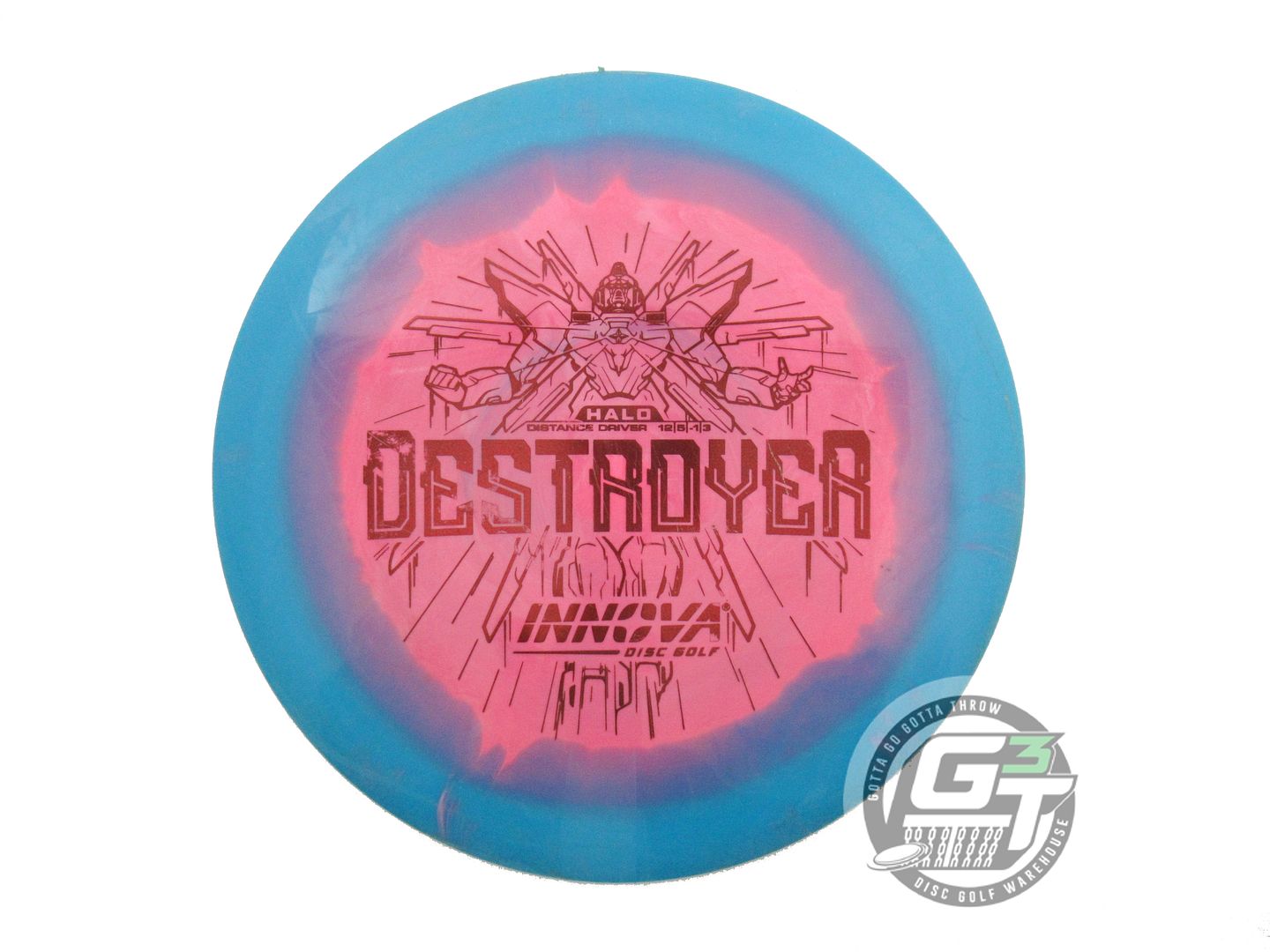 USED Innova Halo Star Destroyer 168g Teal-Pink Distance Driver Golf Disc