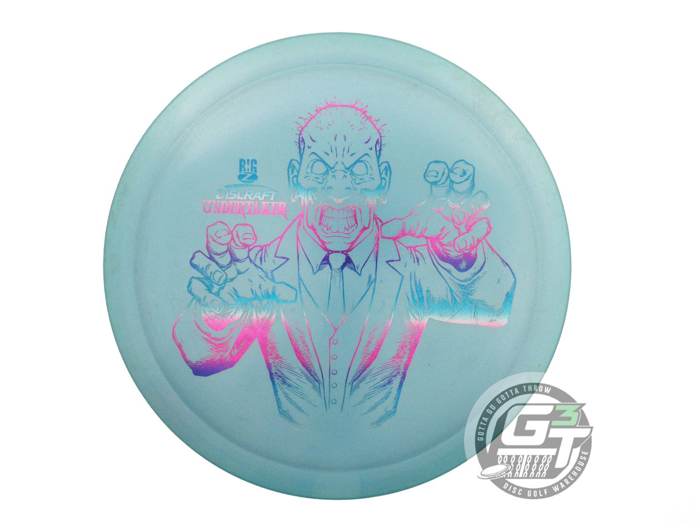 USED Discraft Big Z Undertaker 173g Aqua Miami Foil Distance Driver Golf Disc