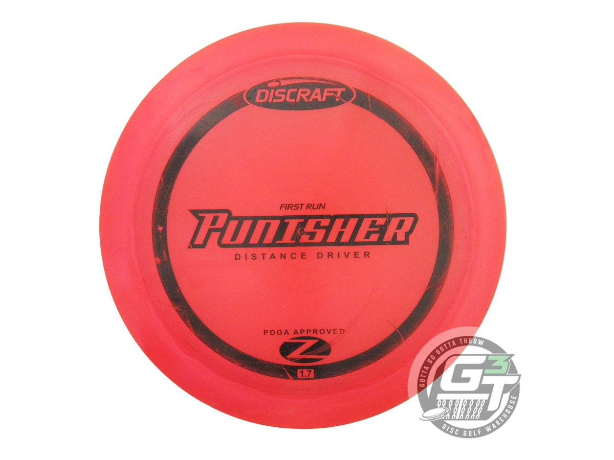 USED Discraft FIRST RUN Z Punisher 174g Red Black Stamp PFN Distance Driver Disc