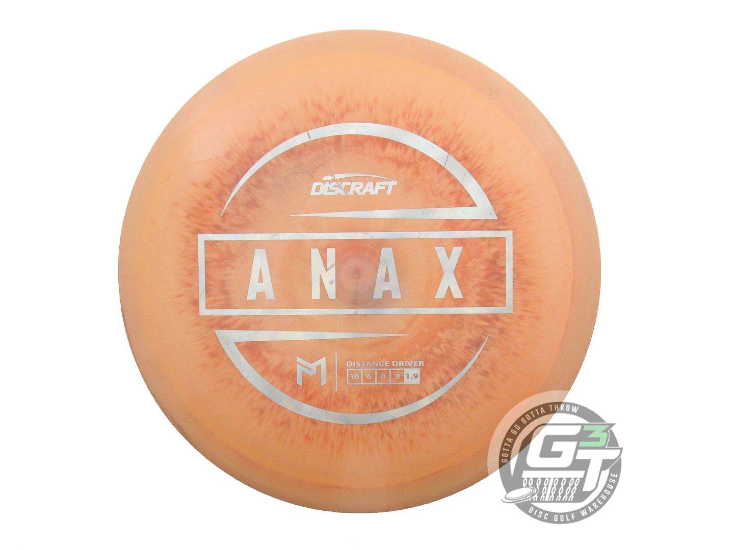 USED Discraft [McBETH] ESP Anax 175g Peach-Brown Pixel Foil Driver Golf Disc