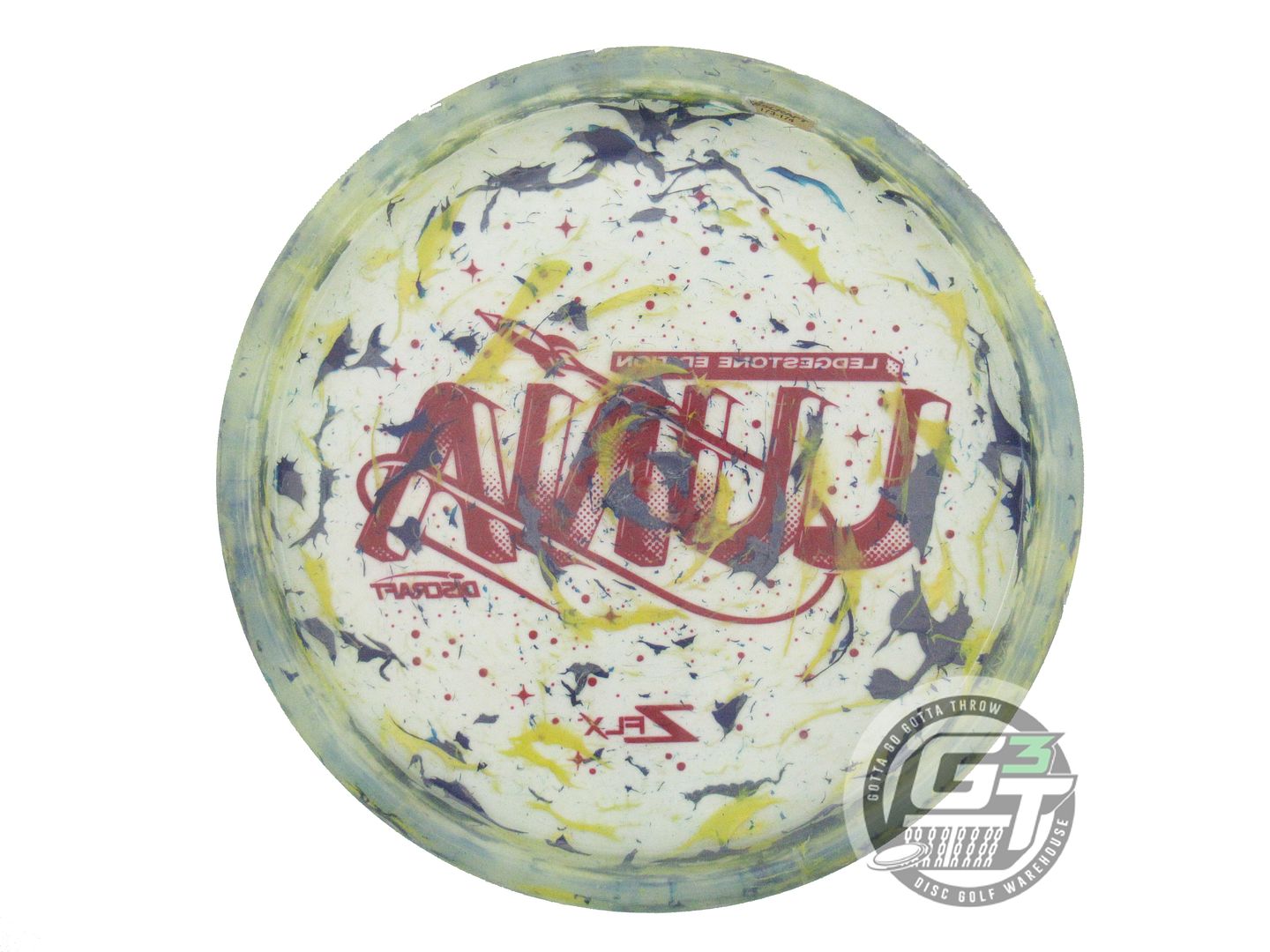 USED Discraft [LEDGESTONE] Z FLX Luna 174g Maroon Stamp Putter Golf Disc