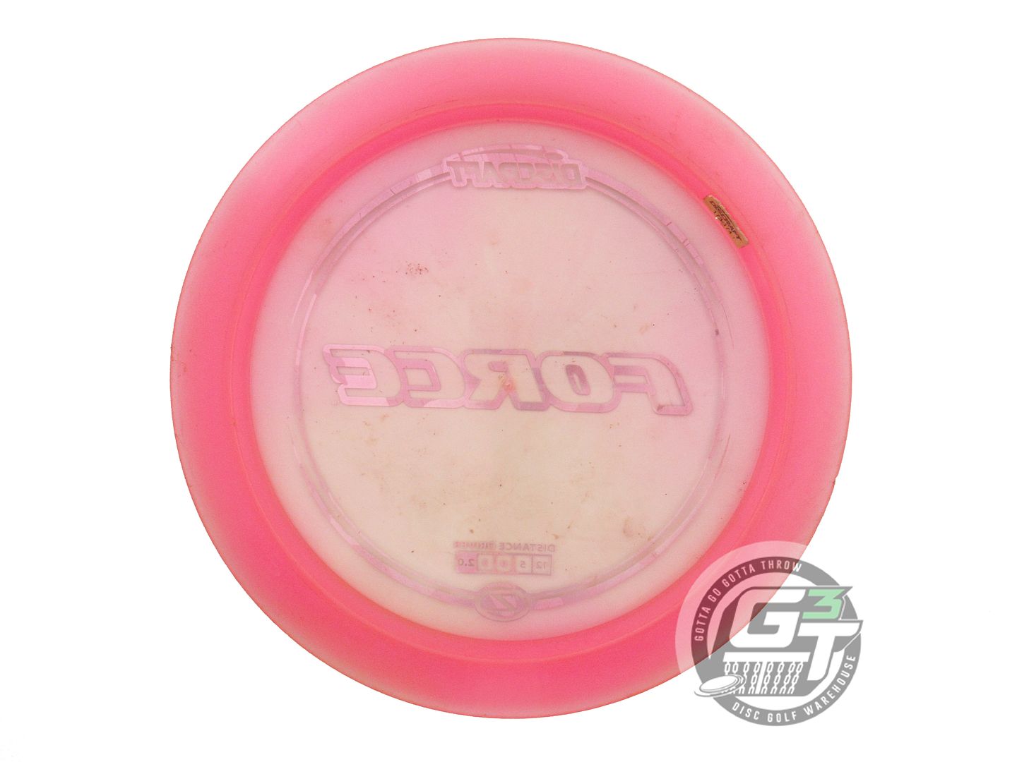 USED Discraft Z Force 175g Pink Camo Foil Distance Driver Golf Disc