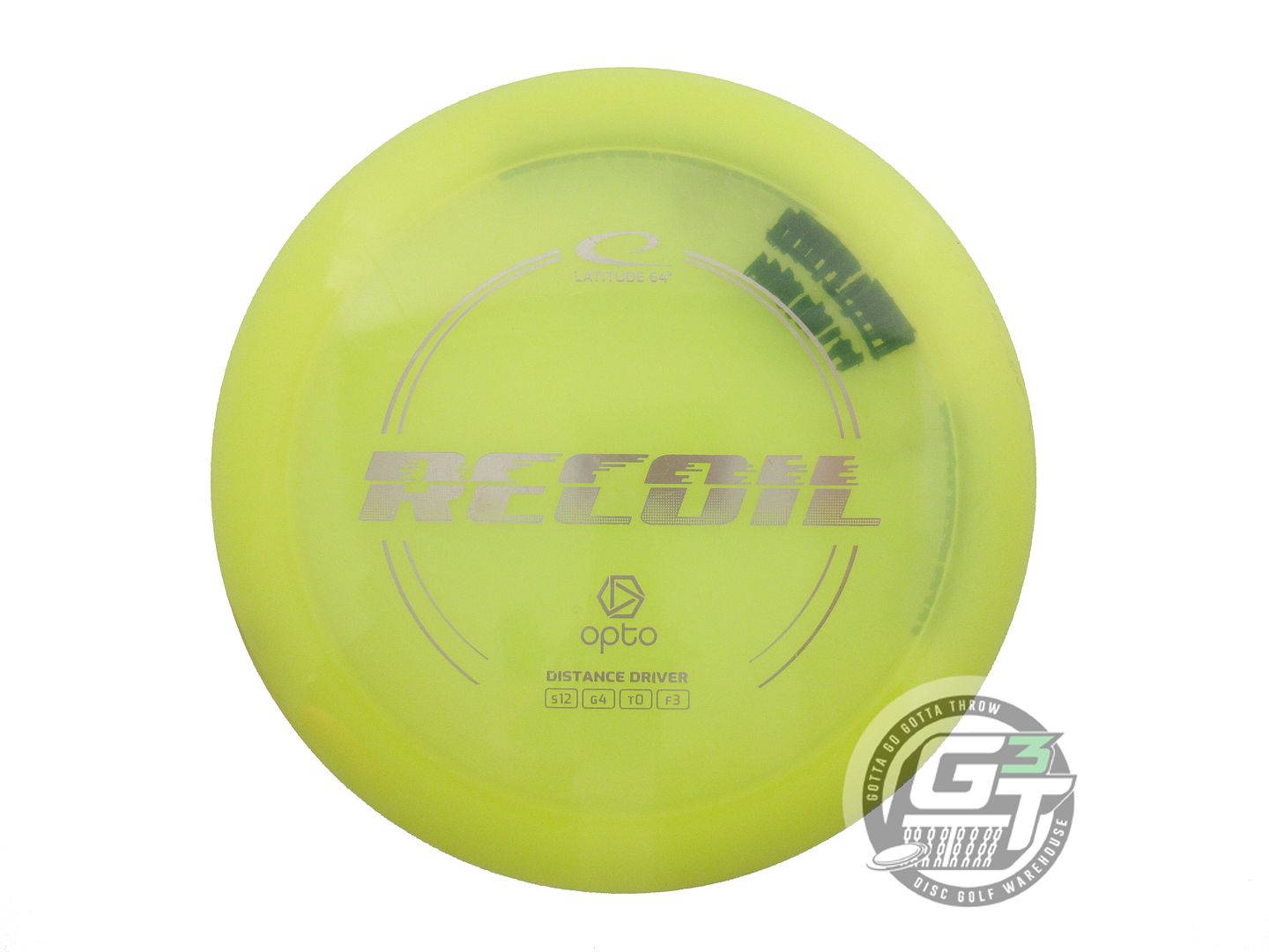USED Latitude 64 Opto Recoil 172g Yellow Silver Foil Fairway Driver Golf Disc
