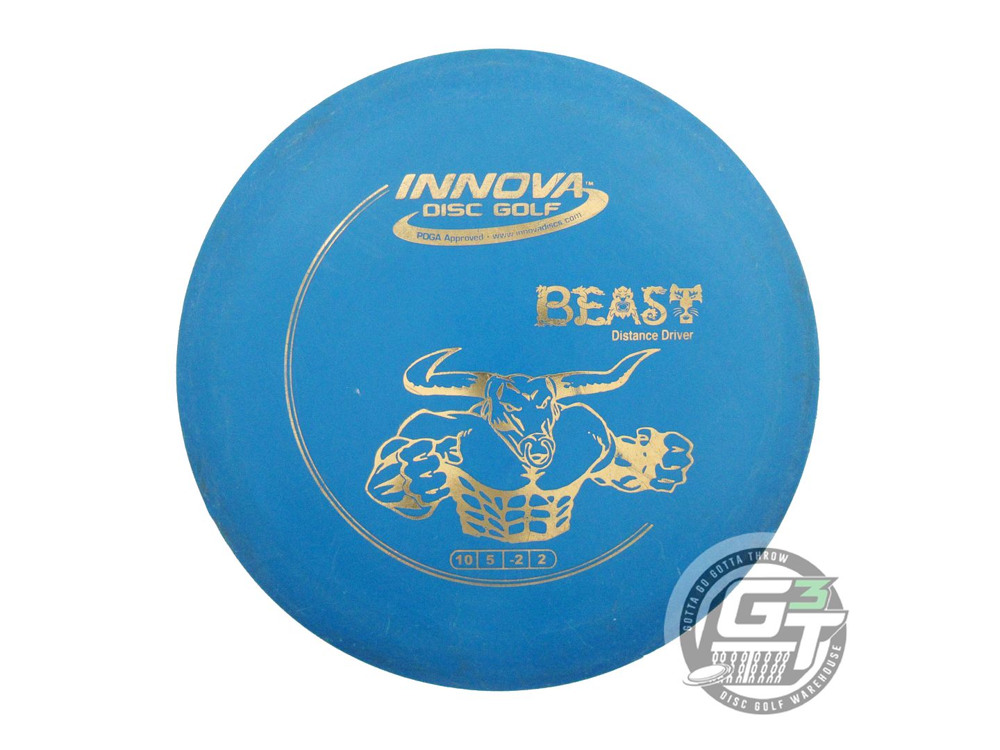 USED Innova DX Beast 158g Blue Gold Foil Distance Driver Golf Disc
