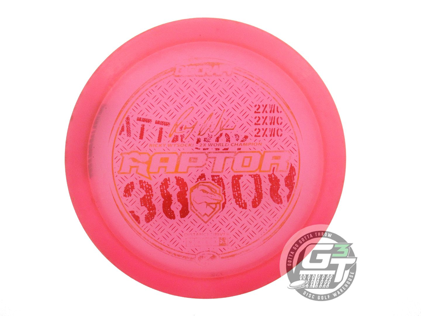 USED Discraft [WYSOCKI] 2X Z Raptor 175g Pink Distance Driver Disc