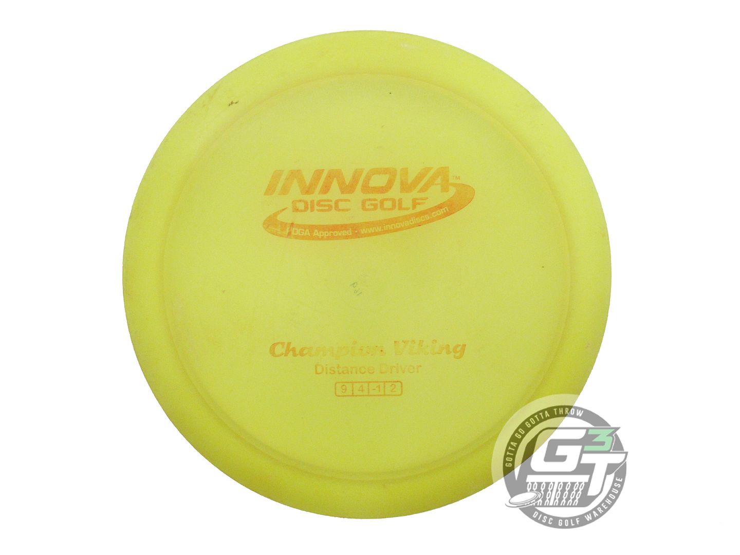 USED Innova Champion Viking 169g Yellow Red Stamp Distance Driver Golf Disc