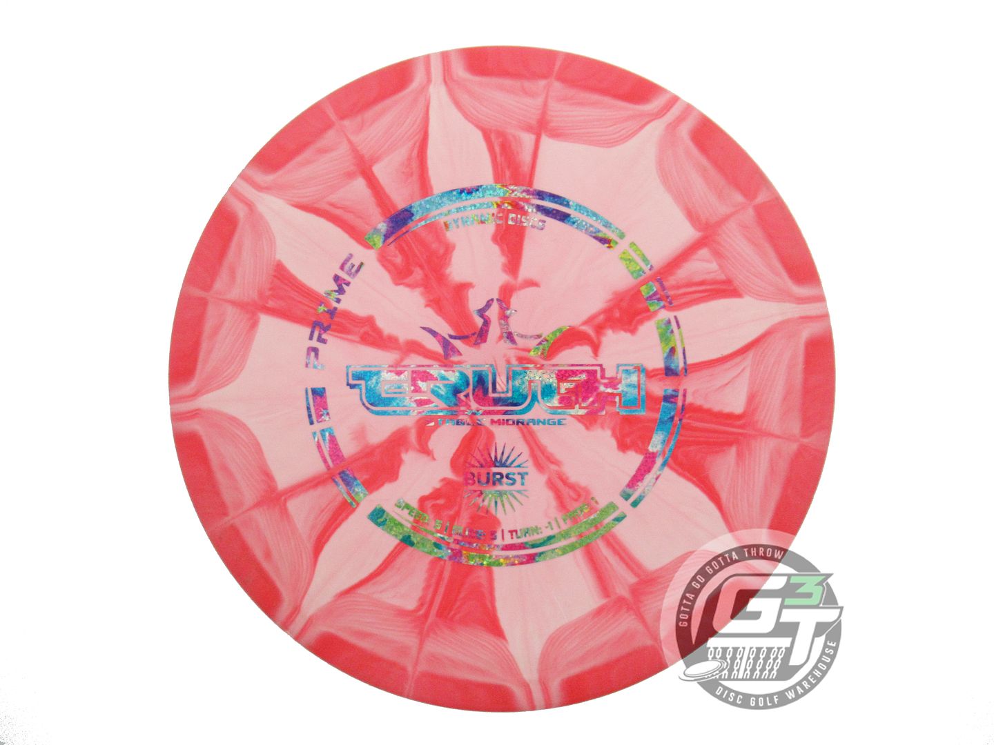 USED Dynamic Discs Prime Burst Truth 177g Red Fireworks Foil Midrange Golf Disc