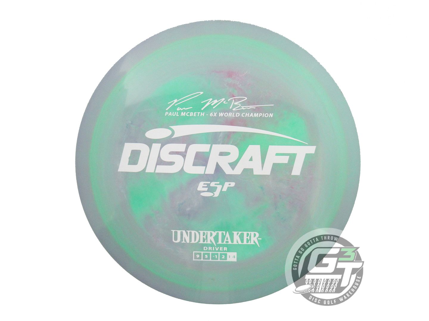 USED Discraft [McBETH] ESP Undertaker 165g Gray-Green White Stamp Driver Disc