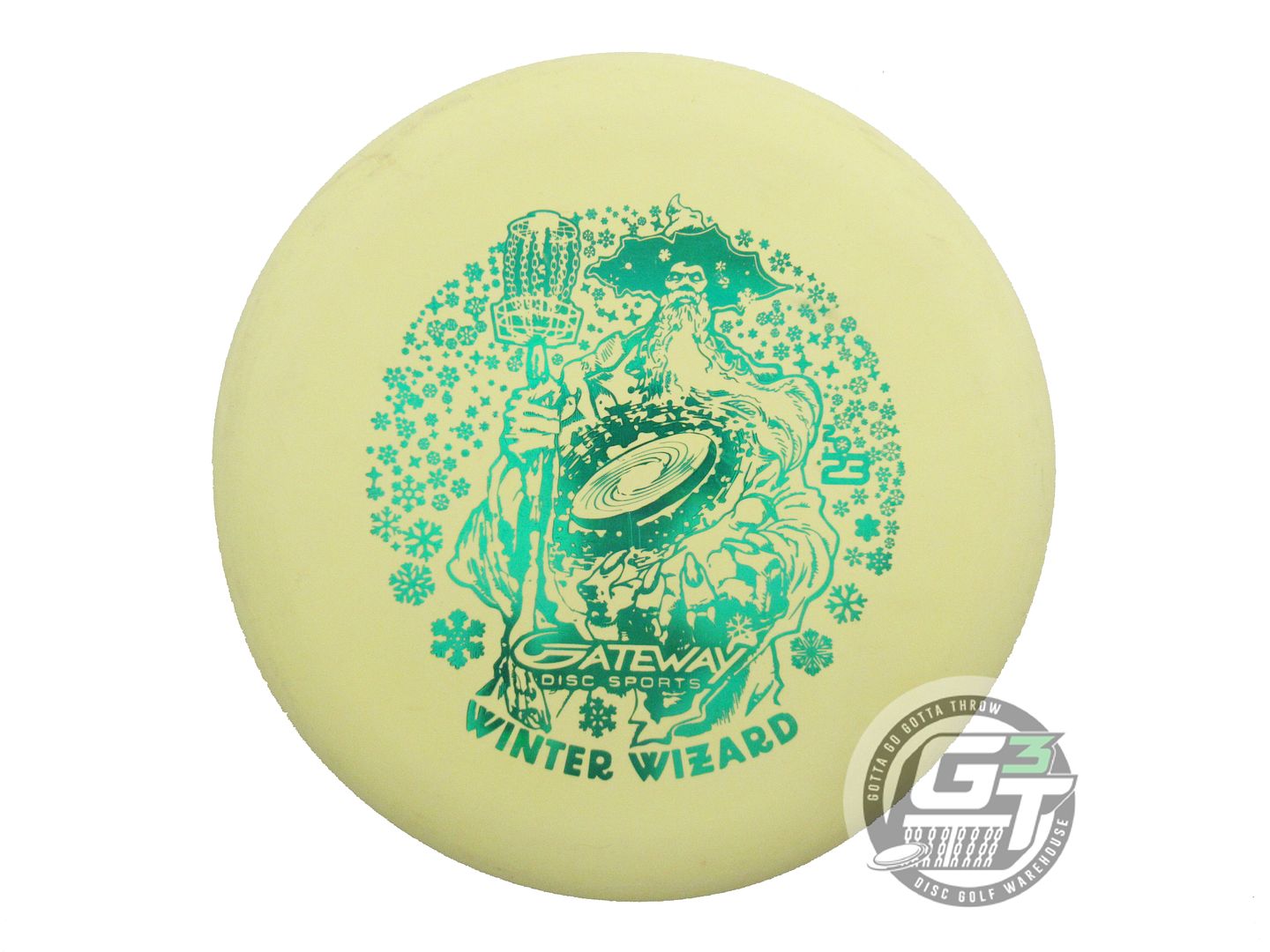 USED Gateway SureGrip Super Soft Wizard 174g Yellow Green Foil Putter Golf Disc