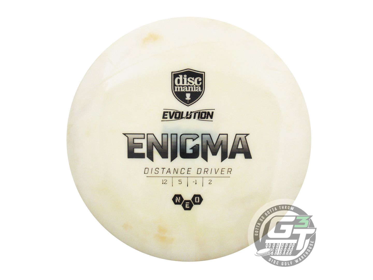 USED DiscMania Neo Enigma 175g Tan Black Stamp Distance Driver Golf Disc