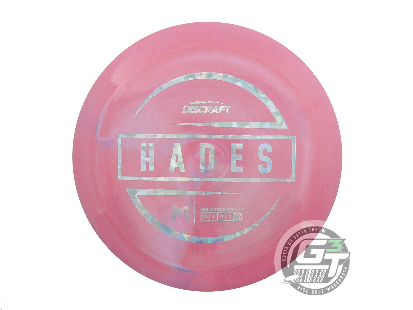 USED Discraft [McBETH] ESP Hades 172g Pink Teal Shatter Foil Driver Golf Disc
