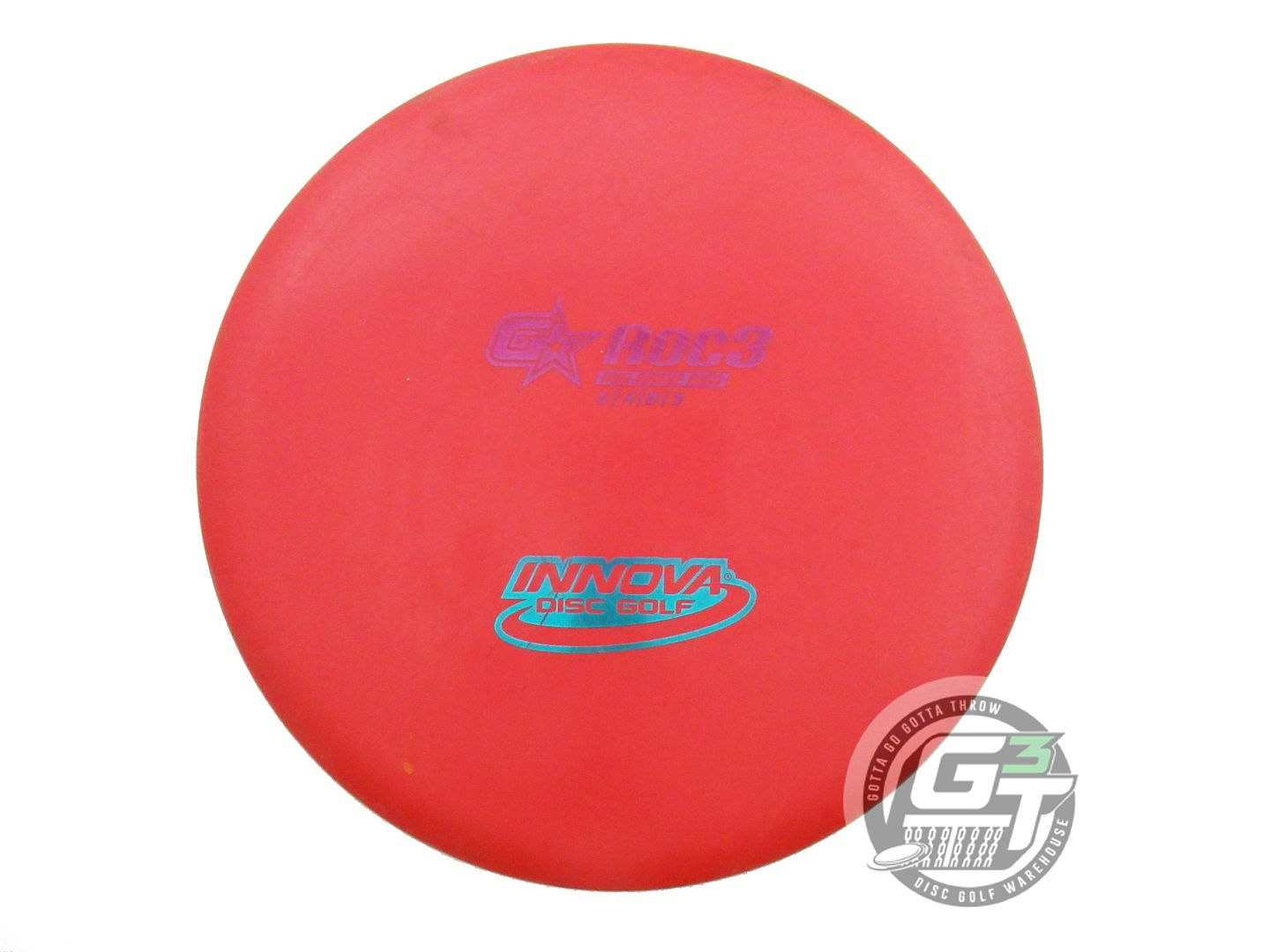 USED Innova GStar Roc3 180g Red Pink & Teal Foil Midrange Golf Disc
