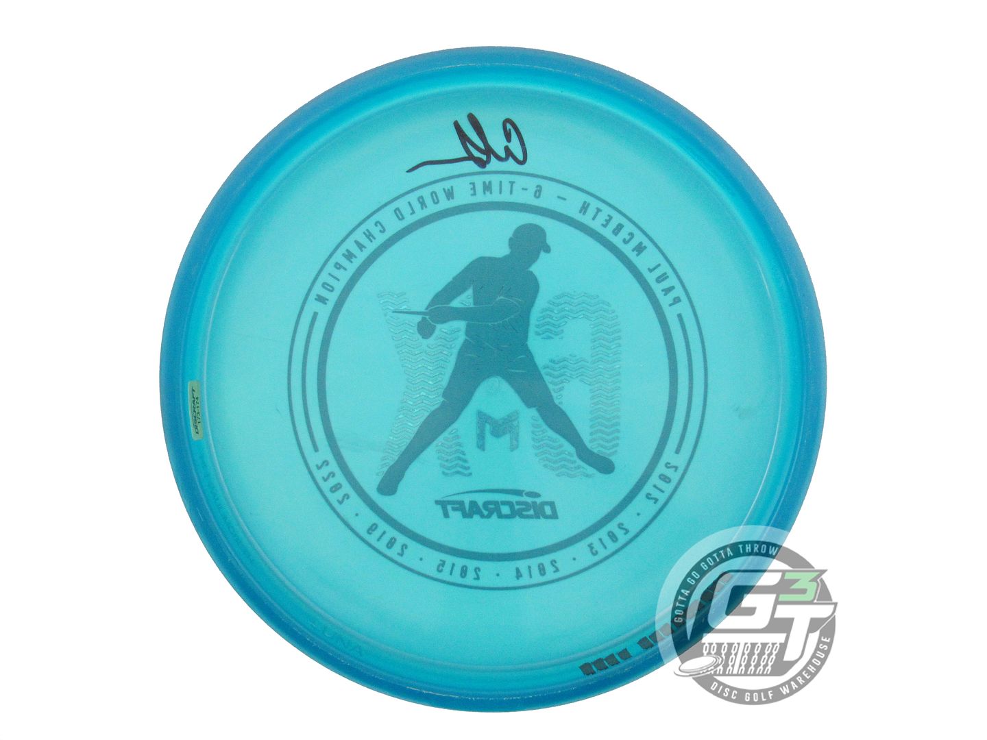 USED Discraft [McBETH] 6X CryZtal Luna 174g Blue Magenta Foil Putter Golf Disc