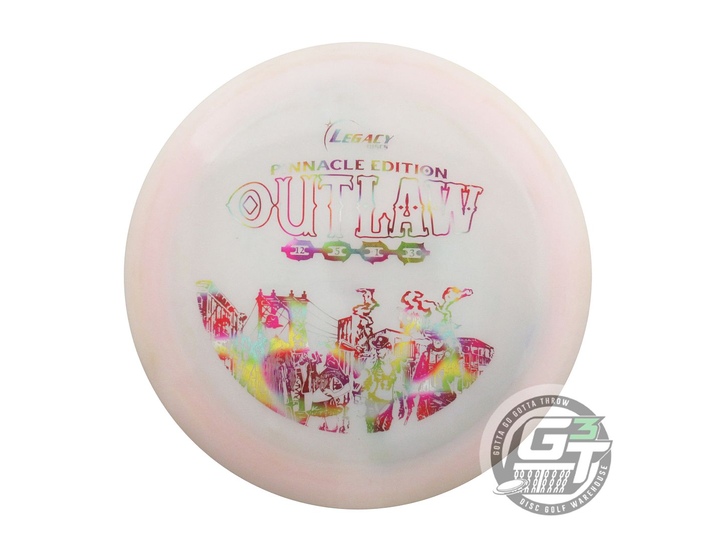 USED Legacy Discs Pinnacle Outlaw 175g Lt. Pink Jellybean Foil Driver Golf Disc