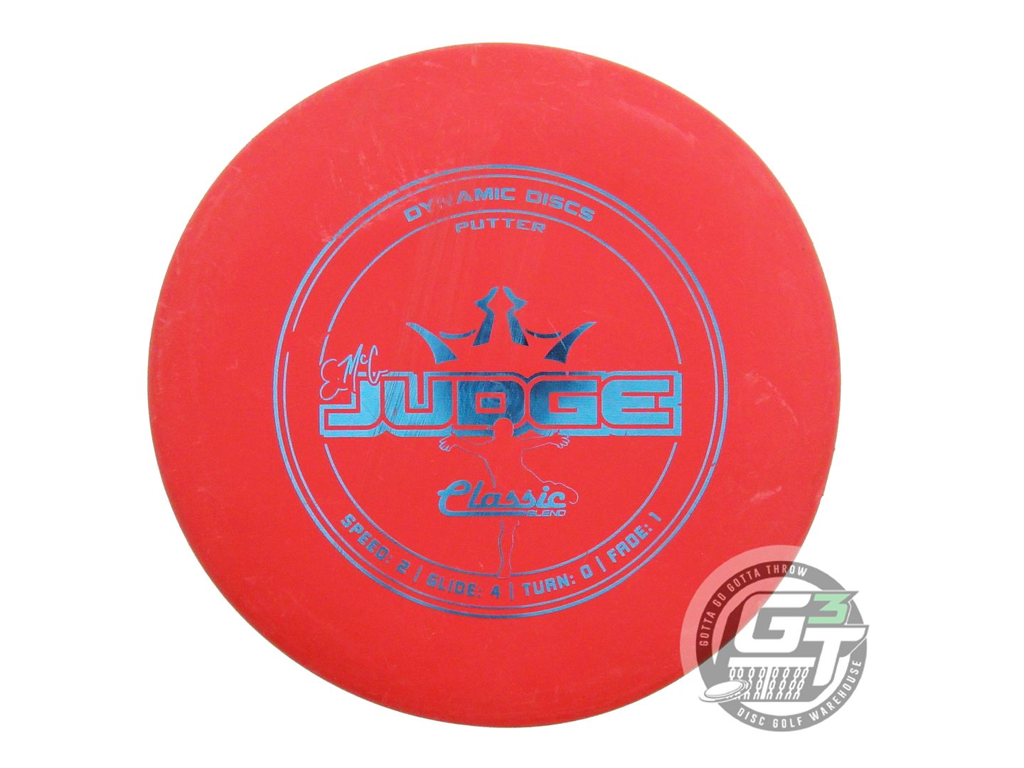 USED Dynamic Discs Classic Blend EMAC Judge 173g Red Blue Foil Putter Golf Disc