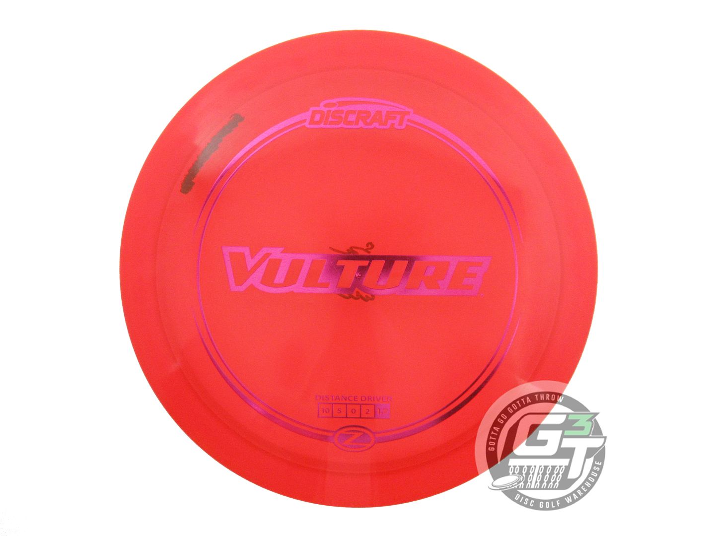 USED Discraft Z Vulture 174g Red Magenta Foil Distance Driver Golf Disc