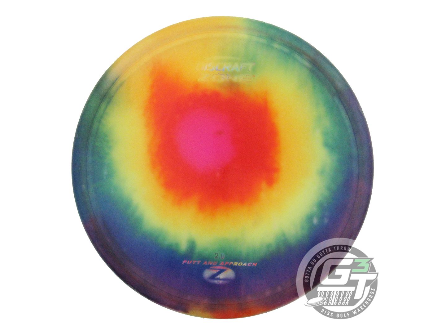 USED Discraft FlyDye Z Zone 175g Rainbow Blob Putter Golf Disc