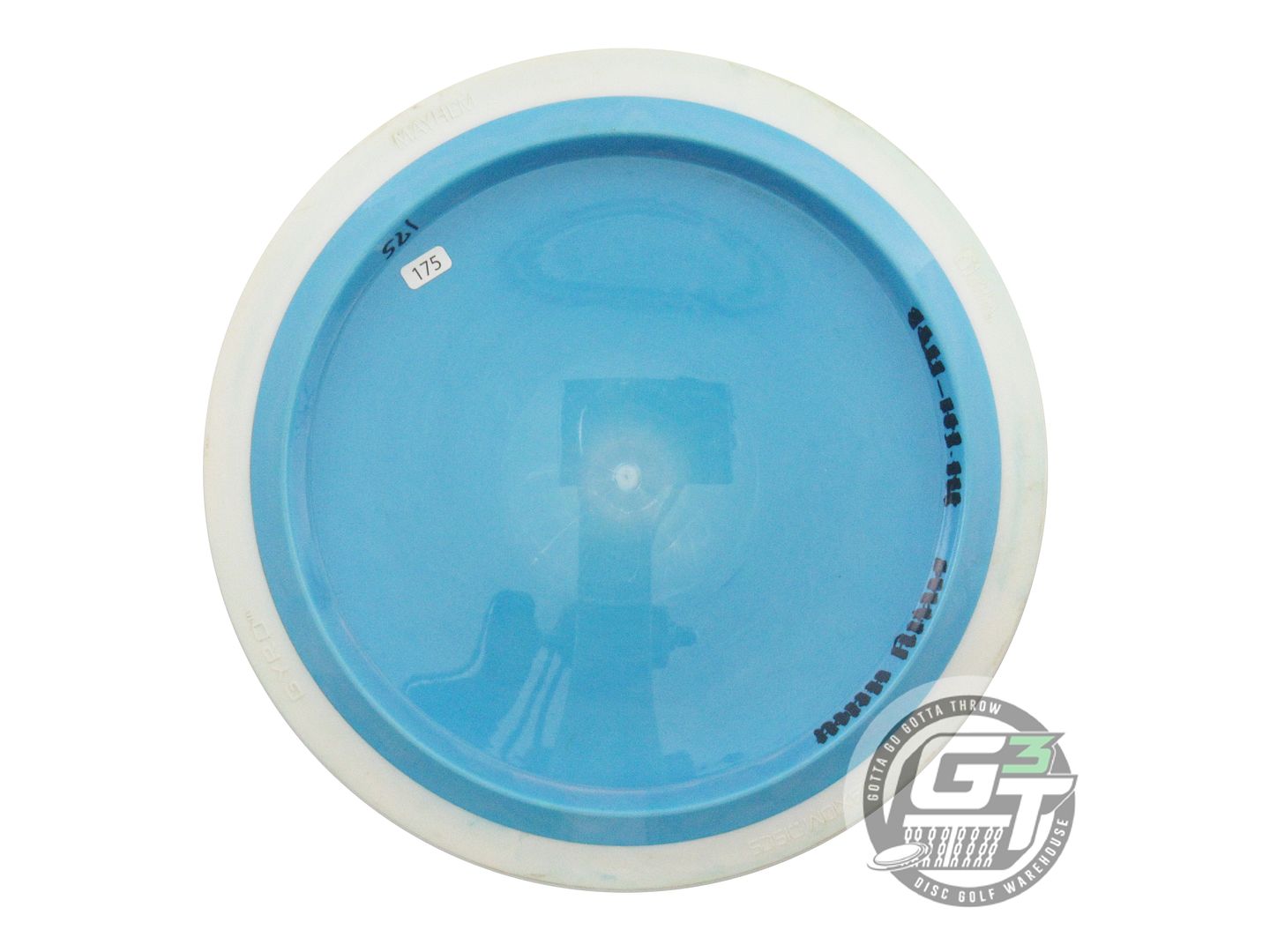 USED Axiom Discs Neutron Mayhem 175g Blue White Rim Distance Driver Golf Disc
