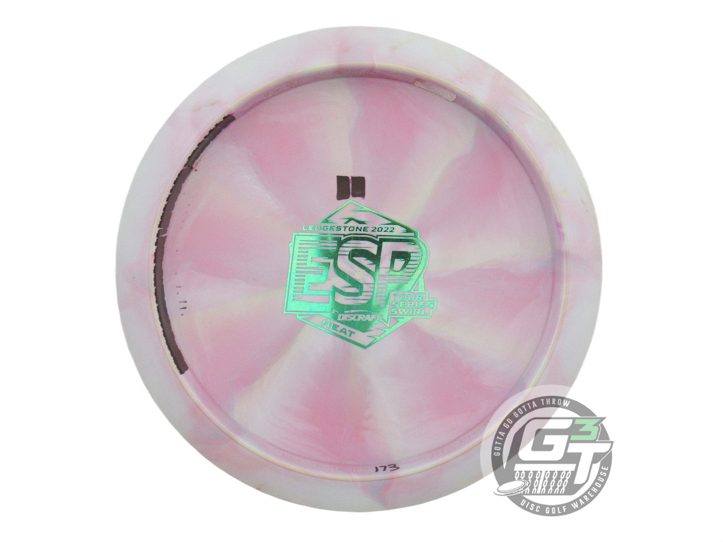 USED Discraft [LEDGESTONE] ESP Heat 173g Pink-Gray Distance Driver Golf Disc
