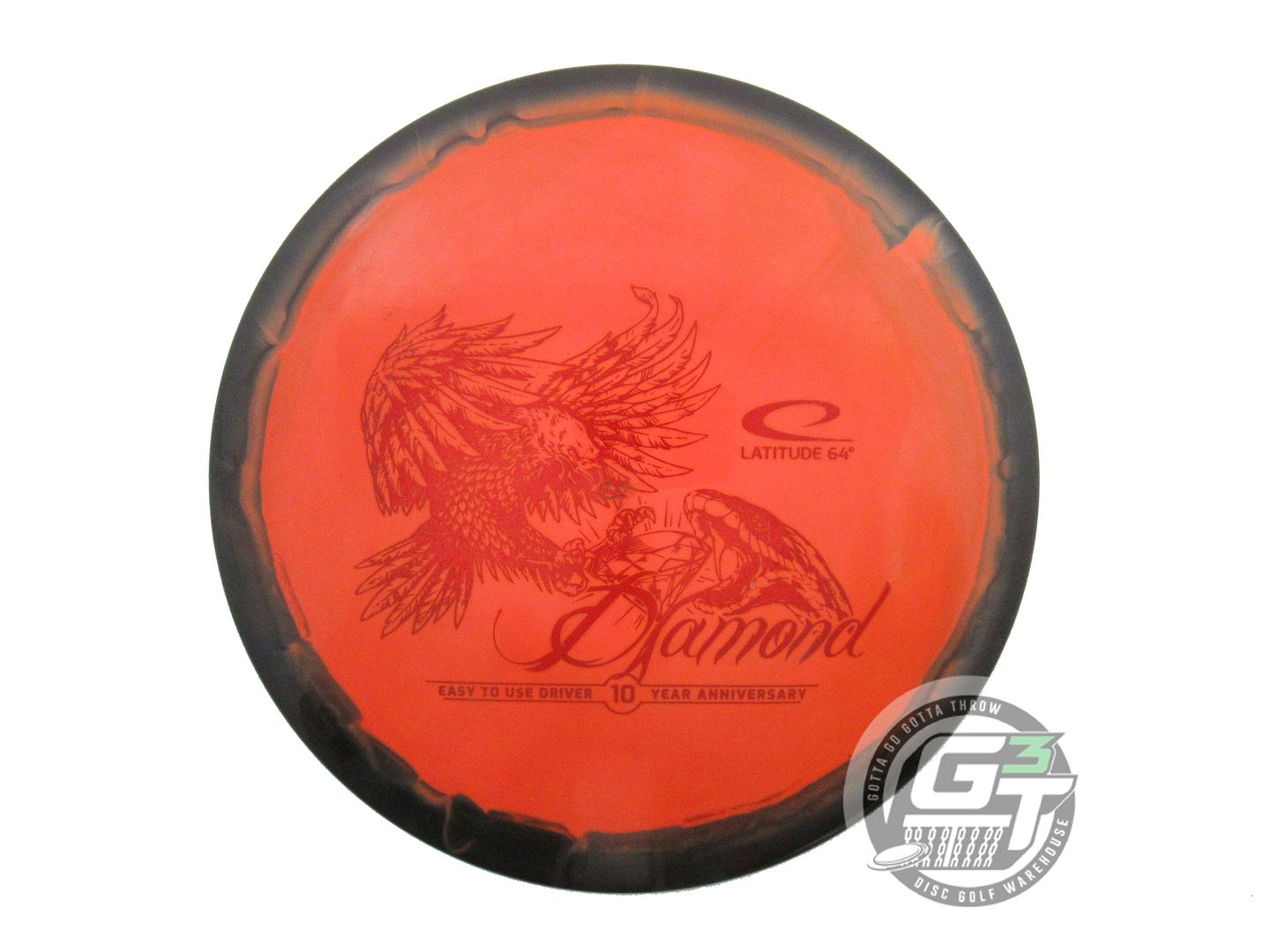 USED Latitude 64 [10 YEAR] Gold Orbit Diamond 152g Black-Orange Driver Golf Disc