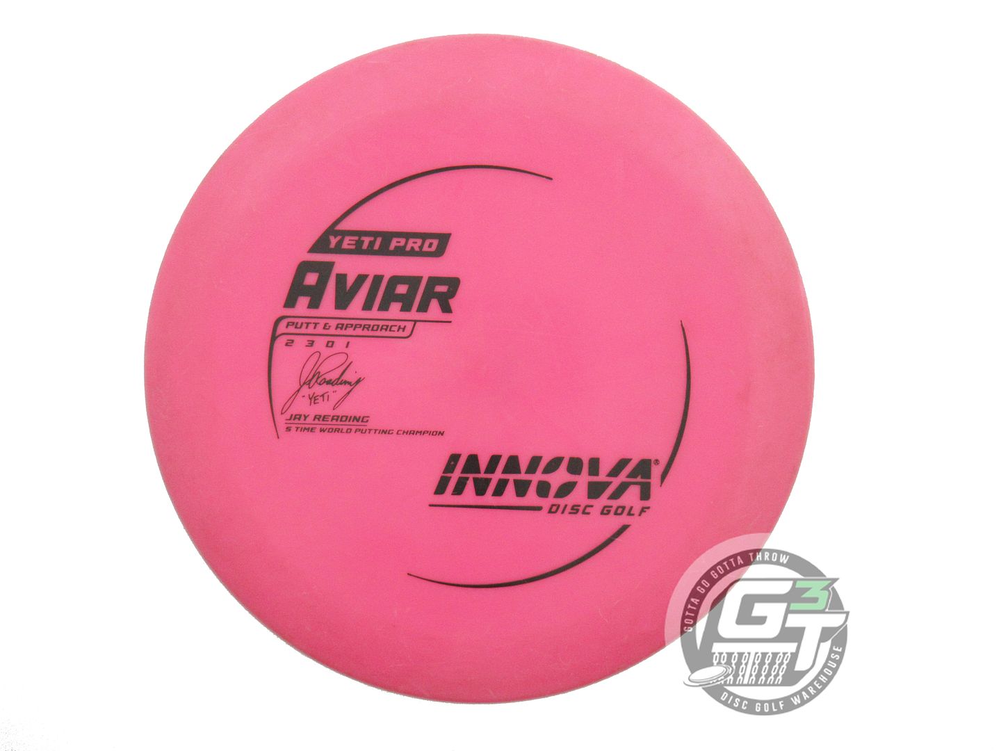 USED Innova Yeti Pro Aviar 176g Pink Black Stamp Putter Golf Disc