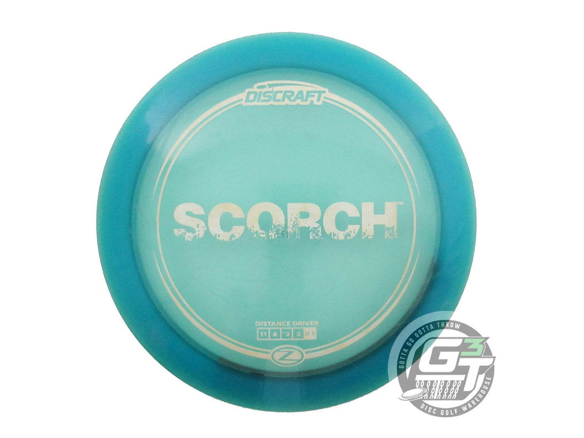 USED Discraft Z Scorch 175g Teal White Stamp Distance Driver Golf Disc