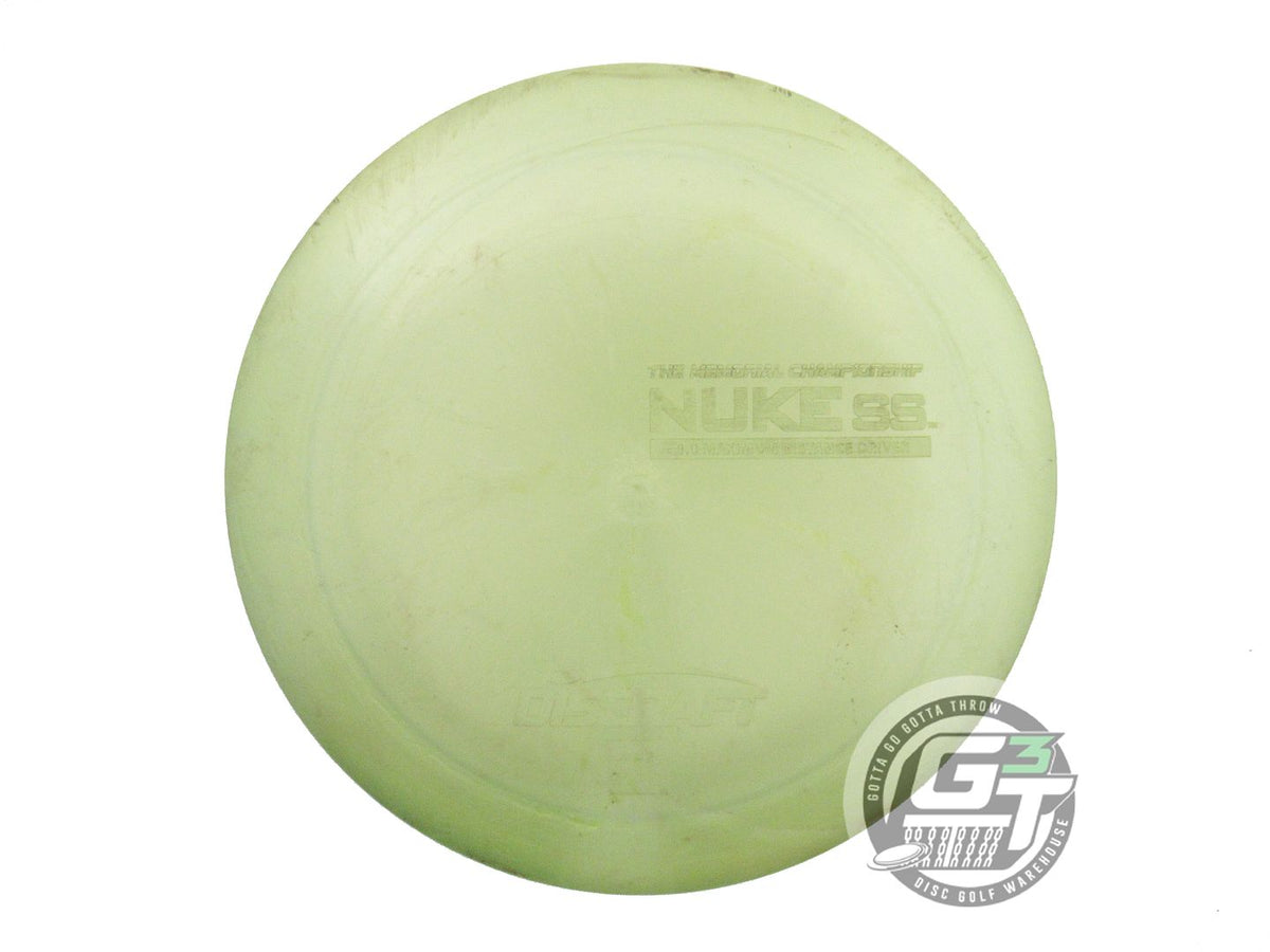 USED Discraft Titanium Nuke SS 167g Lime EMBOSSED Distance Driver Golf Disc