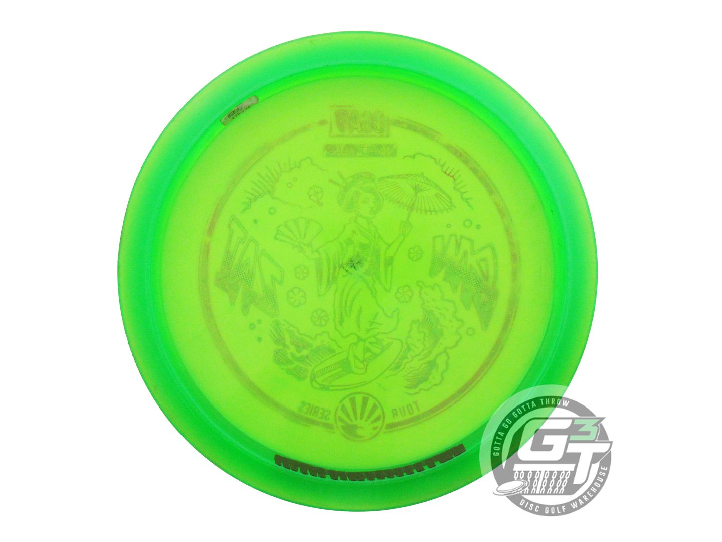 USED DGA [BELL] Ice Banzai 176g Green Pink Shatter Foil Fairway Driver Golf Disc