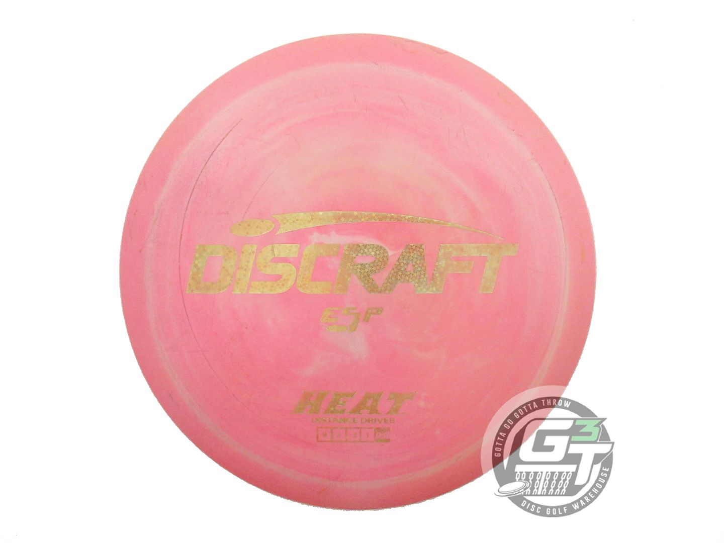 USED Discraft ESP Heat 174g Pink Gold Star Foil Distance Driver Golf Disc