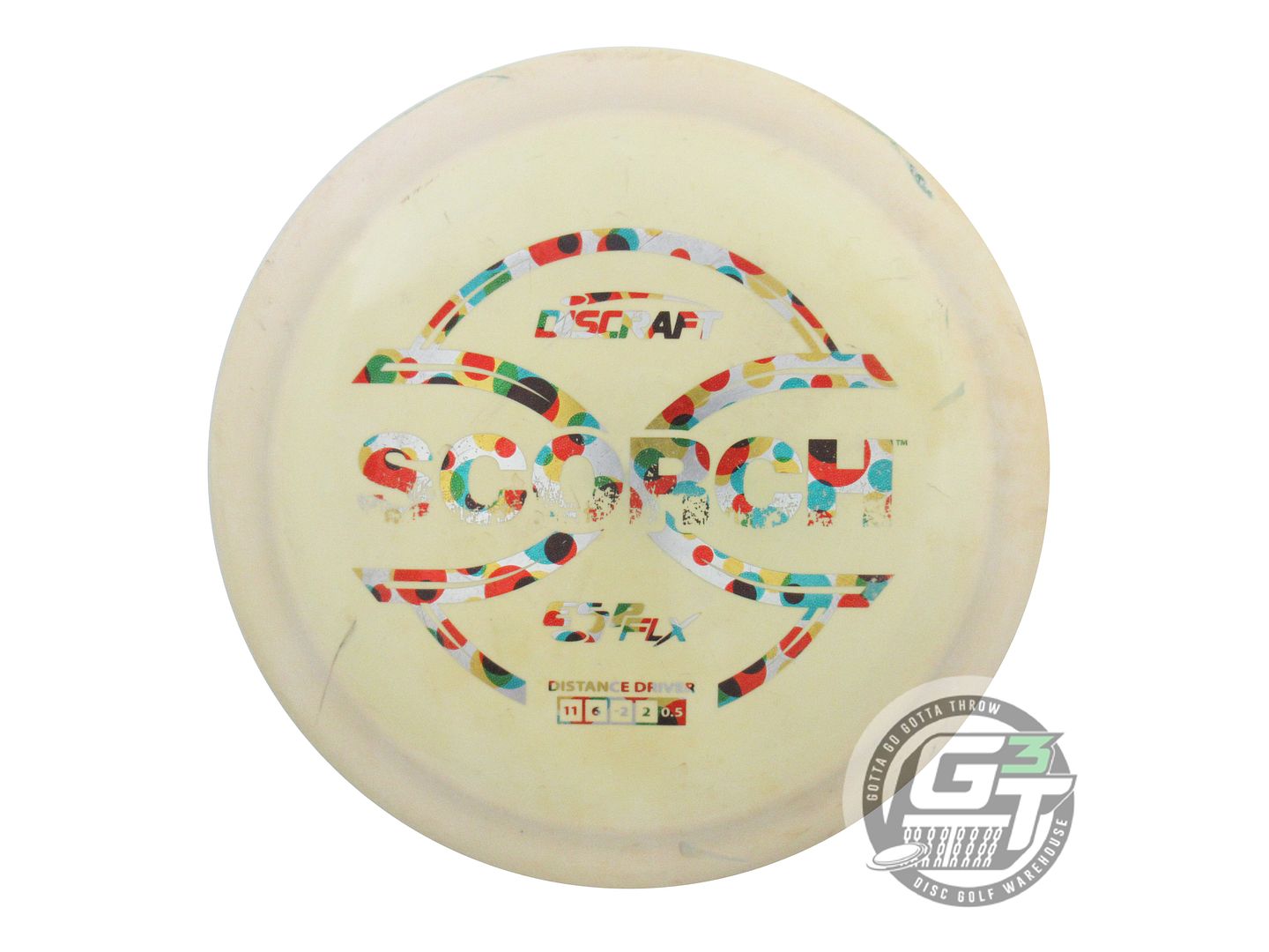 USED Discraft ESP FLX Scorch 174g Yellow Wonder Bread Foil Distance Driver Disc