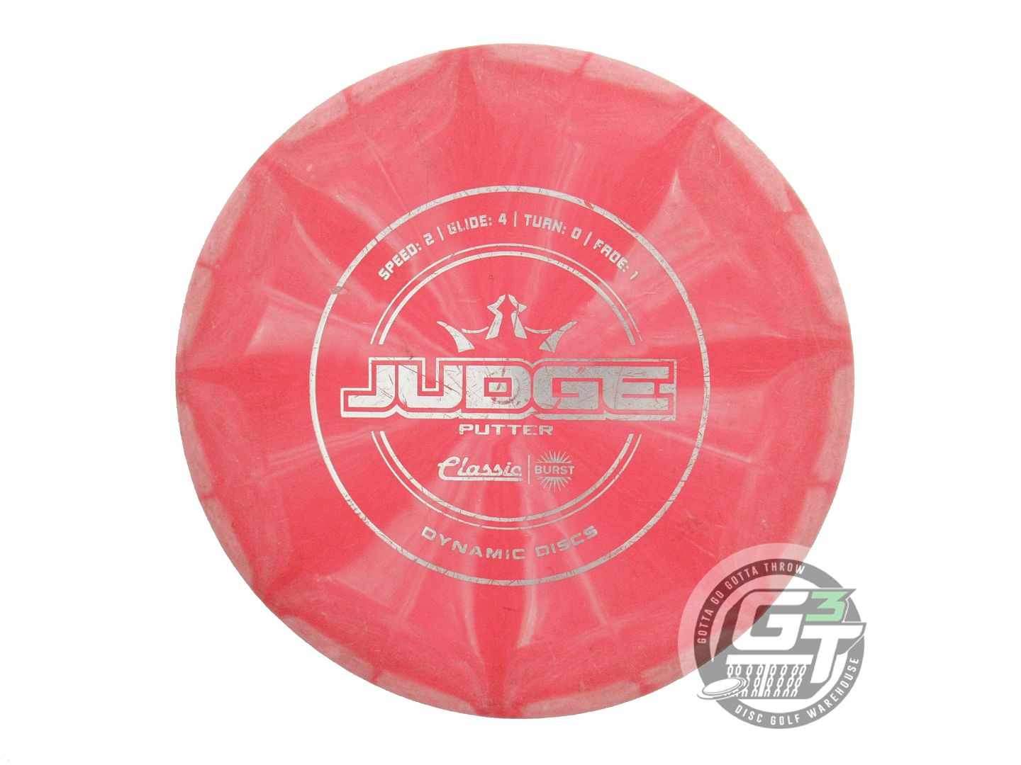 USED Dynamic Discs Classic Blend Judge 173g Red Silver Foil Putter Golf Disc