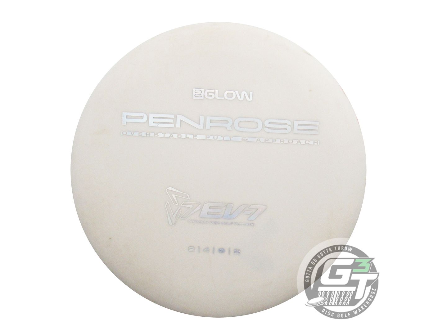 USED EV-7 OG Glow Penrose 173g White Silver Holo Foil Putter Golf Disc