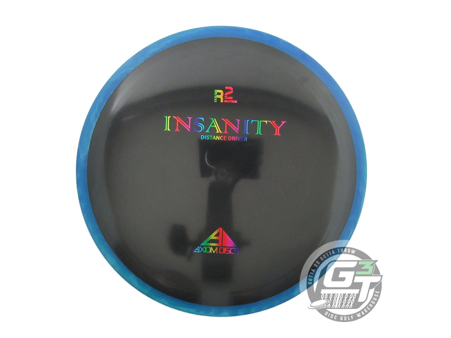 NOS Axiom Discs R2 Neutron Insanity 171g Black Blue Rim Distance Driver Disc