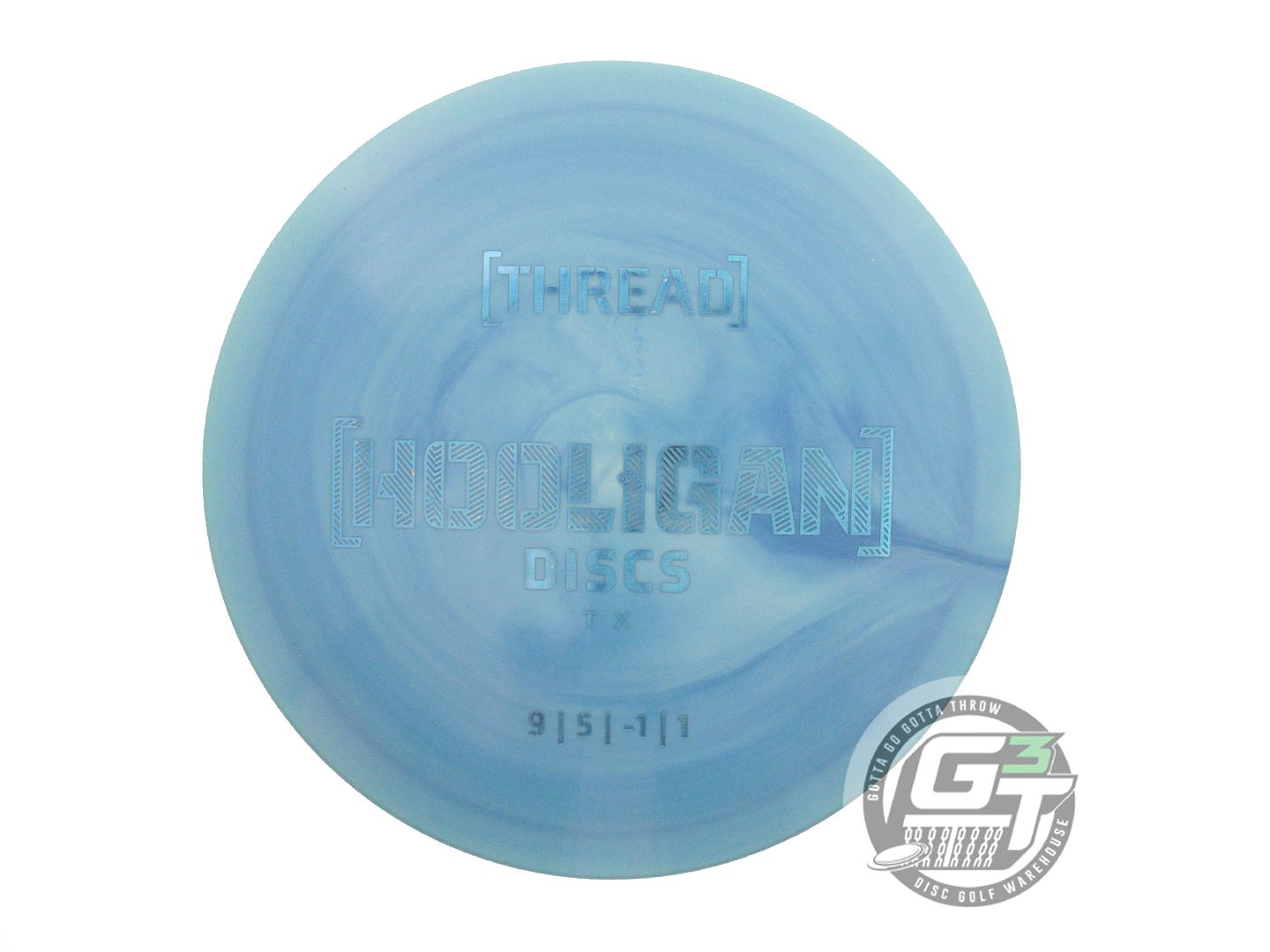 NOS Hooligan Discs Alpha Thread 169g Blue Blue Foil Driver Disc