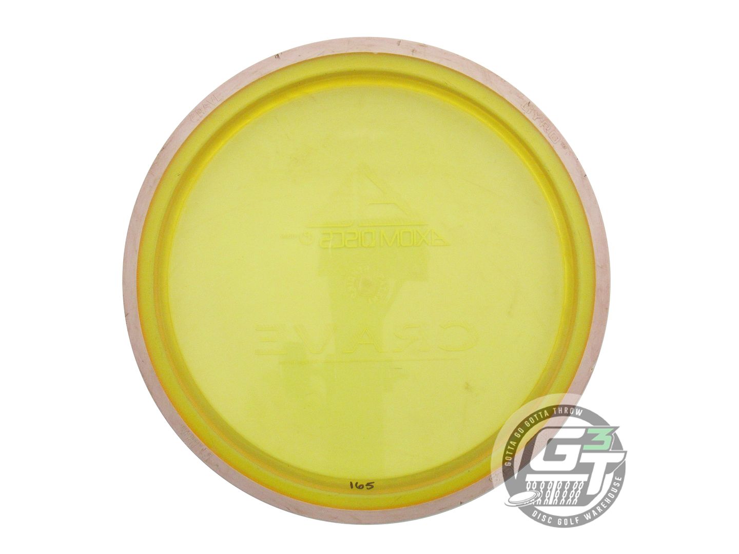 USED Axiom Discs Proton Crave 165g Yellow Pink Rim Fairway Driver Golf Disc